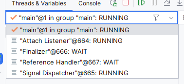 idea中启动一个Java程序的调试界面