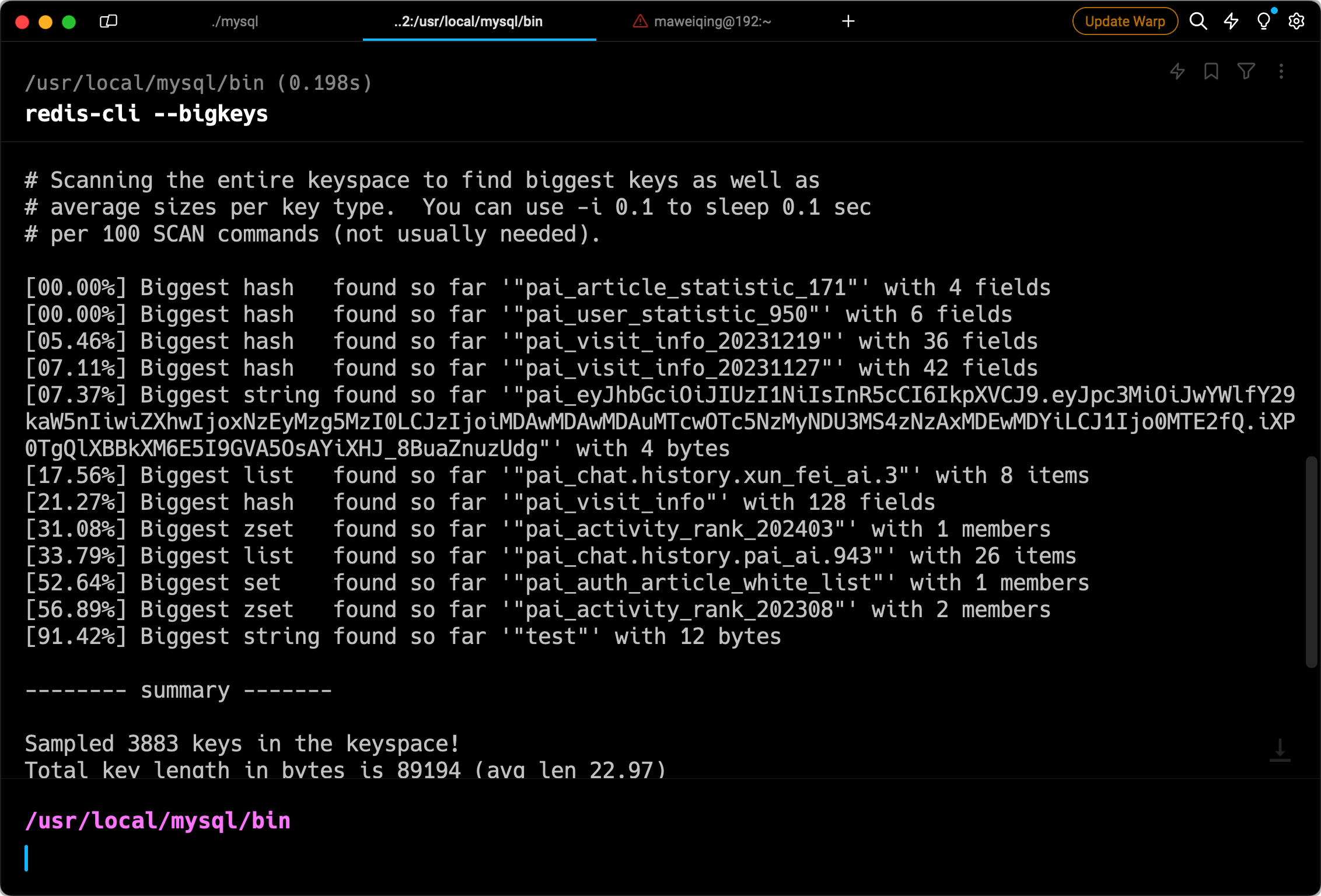 二哥的 Java 进阶之路:bigkeys